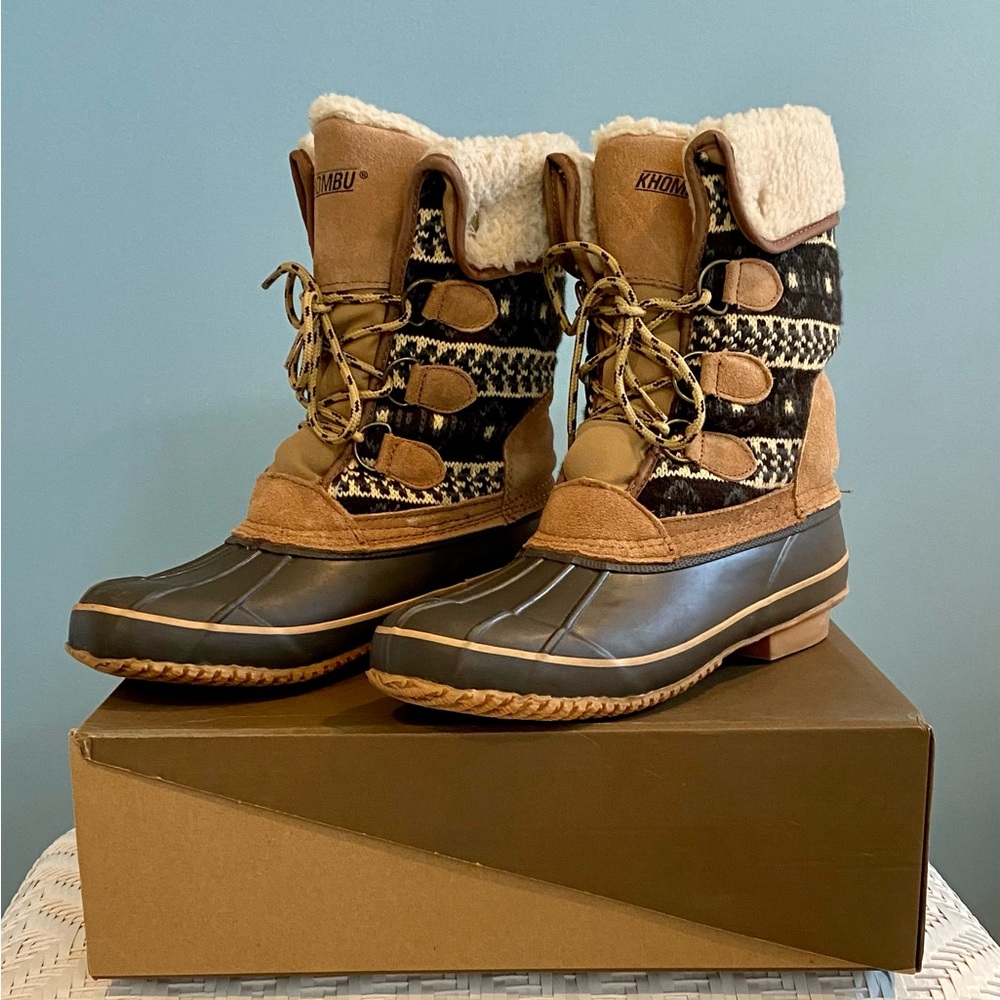 Khombu brown duck boots